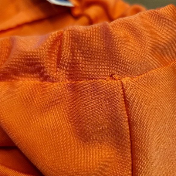 Vintage 70s Ship N Shore S Peach Polyester Disco High Waisted Flare Pants - Picture 4 of 4